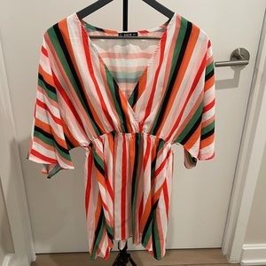 SHEIN STRIPE FLOWY MINI DRESS